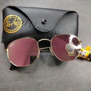 🐛Ray-Ban Hexagonal 3548N 54MM Authentic pink